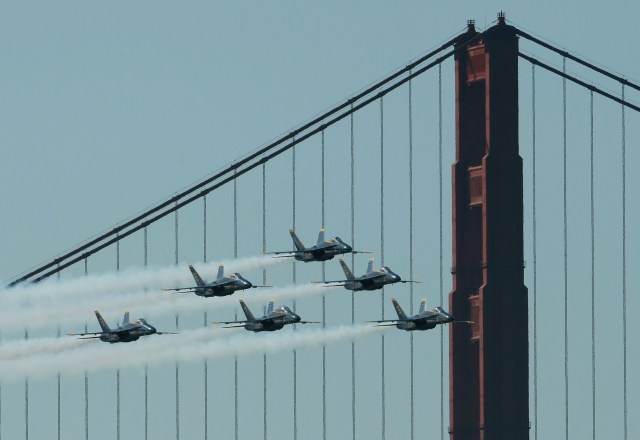 Blue Angels Fly Over San Francisco