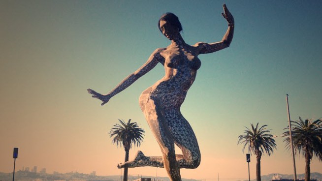 Since artist Marco Cochrane first installed his sculpture Bliss Dance on the Treasure Island's great lawns more than two years ago, rust has been slowly gnawing away at her steel skeleton. Cochrane is now trying to raise the money to weather coat the sculpture. NBC Bay Area's Joe Rosato Jr. reports.