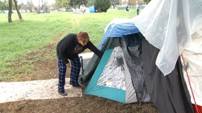 A homeless camp in San Jose on Spring Street near the Guadalupe River Park that once had 70 people, now has 100. The city is trying to figure out a long-term solution to the homeless problem. Arturo Santiago reports.