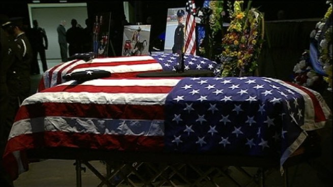 The three hour service at the HP Pavilion for the two fallen Santa Cruz police officers had a few laughs and lots and lots of tears.