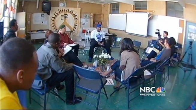 Restorative justice, not punishment, helps students at Ralph Bunche High School in Oakland. Stephanie Chuang reports.