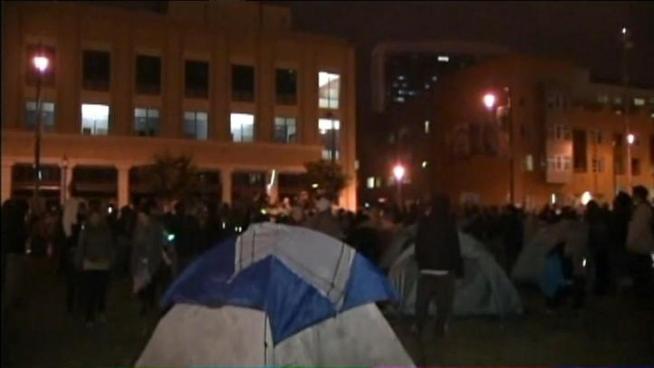 Occupy Oakland protestors moved their encampment after being kicked out of Frank Ogawa Plaza.