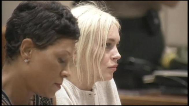 The judge recaps Lohan's progress in court. The judge makes a joke in the second clip causing Lohan to laugh.