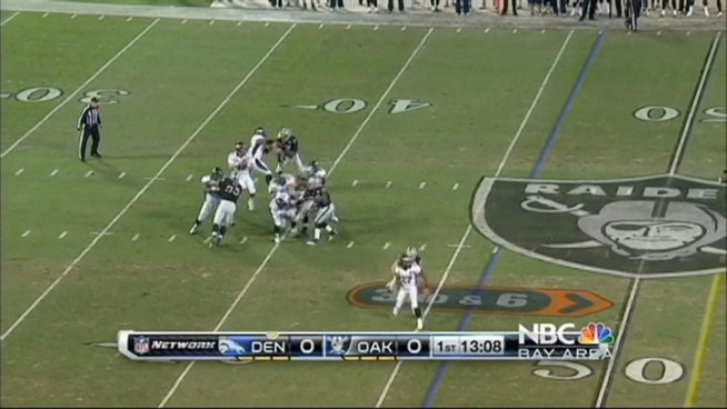 A man is in critical condition after falling from the third level at O.com Colisuem in Oakland, where the Raiders were hosting a Thursday night football game against Denver.