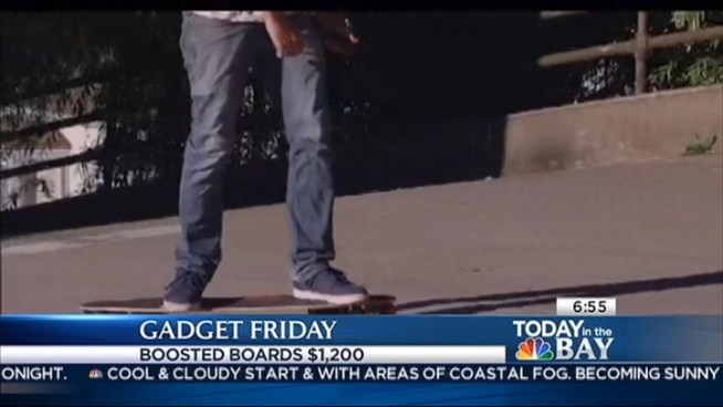 This Friday's Gadget is the Boosted Board.  $1,200 for a 2.6 horsepower electric skateboard that can go 25 miles per hour!  It's a great Kickstarter project - see more at www.boostedboards.com