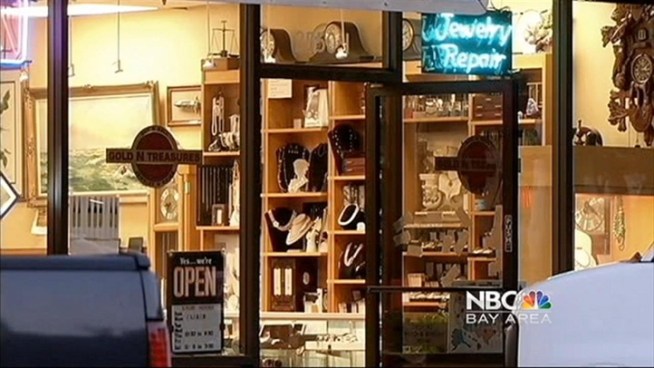 A botched robbery at a San Ramon jewelry store.  Four armed men stormed the small store and one of them was shot.  It happened right off 680, near the Crow Canyon exit.  NBC Bay Area's Kimberly Tere reports from San Ramon.
