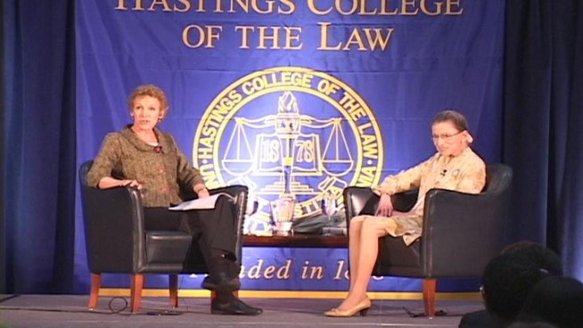 Supreme Court Justice Ruth Bader Ginsburg comes to San Francisco to visit the opera and speak at UC Hastings.