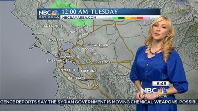 After a series of storms over the last week, there should be a 24-hour dry spell in most of the Bay Area. Temperatures on Monday should hit the 60s and there is no precipitation until Tuesday morning. Christina Loren reports.