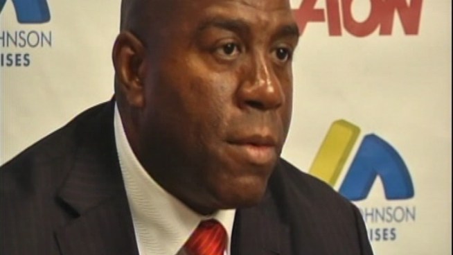 Laker great Magic Johnson is part of a new ownership group that wants to buy the Dodgers.