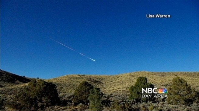 Scientists at NASA Ames are accustomed to going into space to get material that is out of this world.  But this week the universe came to them when a meteorite disintegrated over Northern California, giving them the gift of a galaxy.  NBC Bay Area's George Kiriyama reports from NASA Ames at Moffett Field.