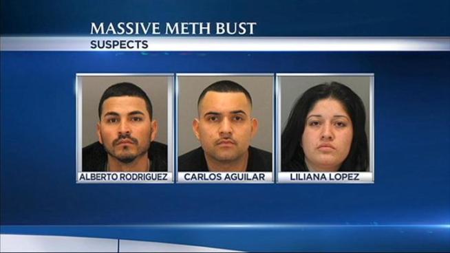 Tonight, three people face drug charges in the South Bay.  They're accused of trying to move 750 lbs. of methamphetamine tied to the Mexican cartel from San Jose all across the United States.  NBC Bay Area's George Kiriyama reports.