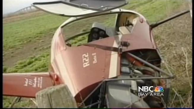 Two pilots collided mid-air north of Antioch.  A small airplane hit a helicopter piloted by a student.  Luckily, both pilots took charge and walked away unharmed.  NBC Bay Area's Cheryl Hurd reports from Hayward.