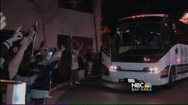 Hundreds of fans gathered at <a title=