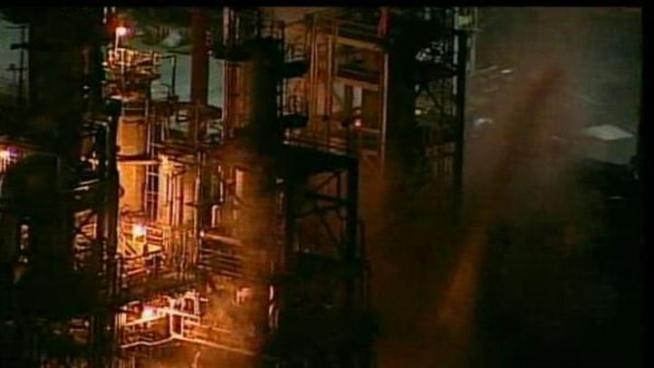 Refinery fire in <a title=