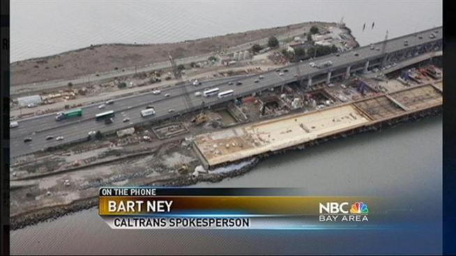 NBC Bay Area's Brent Cannon Gets A Preview of the Bay Bridge Construction from Caltrans Spokesman Bart Ney.