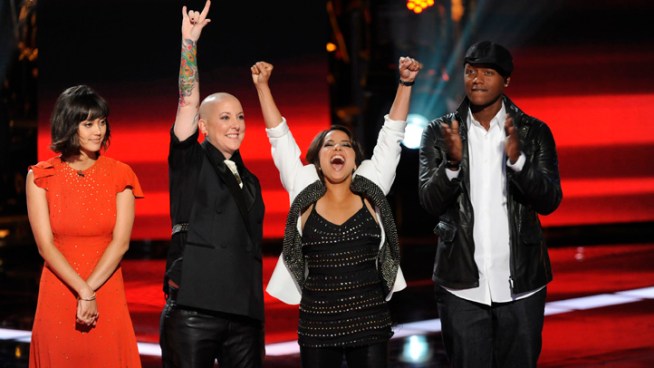 The Voice final four took to the stage Tuesday for one last night of performances before viewer votes will crown one hopeful as winner of the competition, its $100,000 grand prize and record deal.