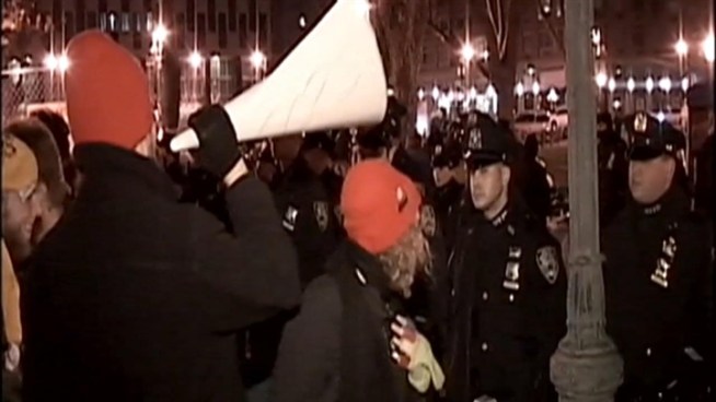 Occupy Wall Street protesters crashed the set of 