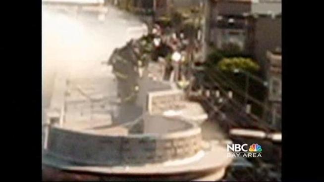 Fire investigators are working the scene of blaze that erupted on the top floor and roof of a Victorian-style building at Fillmore and Haight streets in the city's Lower Haight neighborhood.  NBC Bay Area's Jean Elle reports.