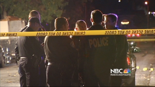 Police say the man came an arriving officer with a knife. The officer shot him.