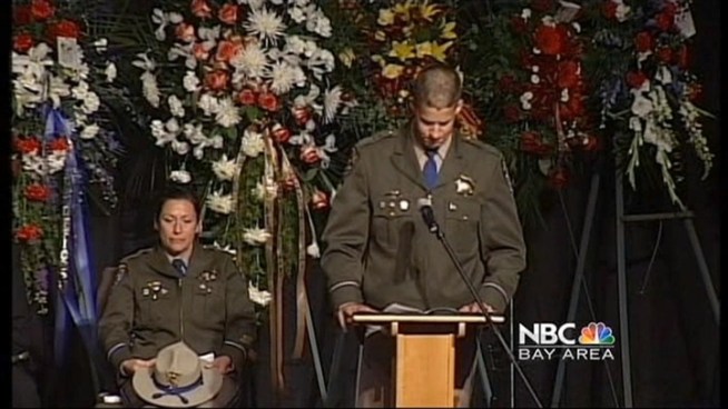 Colleagues, friends, family and strangers came out in droves Thursday to pay final respects to a California Highway Patrol officer fatally shot in the head last week during what started as a routine, random stop about a dead deer in the road.