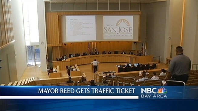 San Jose Mayor Chuck Reed was stopped by police at 7:35 a.m. Tuesday. He was in the right turn lane at North White and Mabury roads, and failed to signal 100 feet before the intersection.