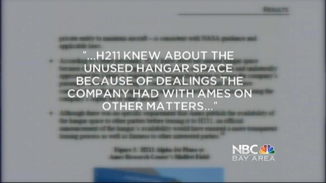 NASA Inspector Generals audit Report says NASA should have taken additional steps to ensure competitive process and transparency in deal with private company owned by Google executives. A deal that allows Google execs to park a half dozen of private planes in a taxpayer supported hangar at Moffett Field.