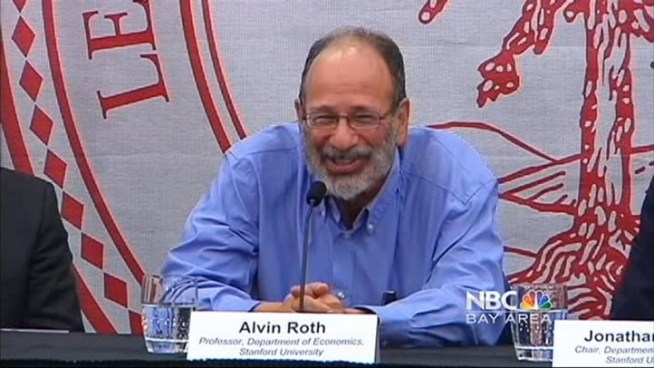 A visiting professor at Stanford University has won the Nobel Prize in economics.