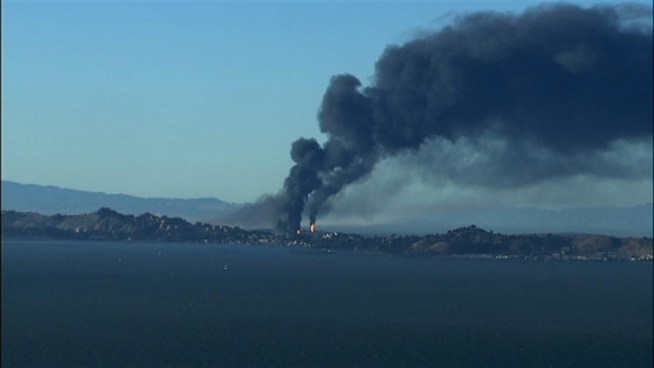 A fire was reported around 6:30 p.m. Monday night.at one of the processing units at the Chevron refinery in Richmond.