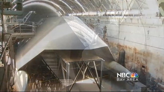 The military built the submersible barge that's docked at Treasure Island, for a secret mission. It carried a tool called The Claw, that the CIA used to grab a Russian submarine off the ocean floor. After that mission the HMB-1 docked at Lockheed Martin in Redwood City where another secret mission launched.