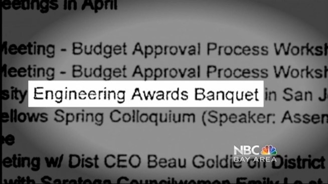 NBC Bay Area Investigative Unit uncovers board members for the bay area s largest water district charging taxpayers to attend events that appear to have nothing to do with water issues. Jenna Susko reports.