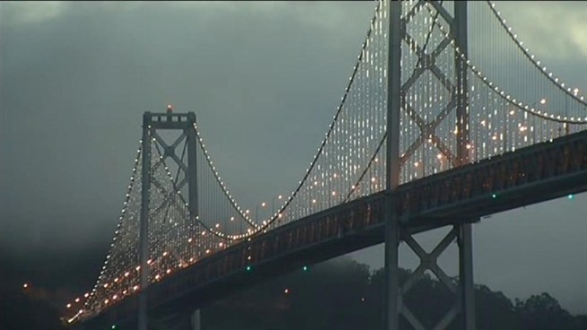 It is sure to be the next big tourist attraction in the Bay Area and it won't cost you a nickel. Here is the test phase of the Bay Lights project, which is a light art display on the Bay Bridge.