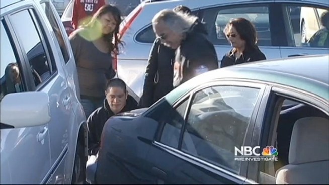 Fremont police arrested two 18-year-olds after a Mercedes Benz was carjacked, and then caused a string of car crashes in Union City's mall on Sunday afternoon. George Kiriyama reports.