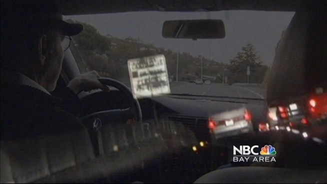 A North Bay man purposely drove alone in the carpool lane in hopes of getting a ticket. He says he hopes to make the legal point that a corporation is a person. Jean Elle reports.