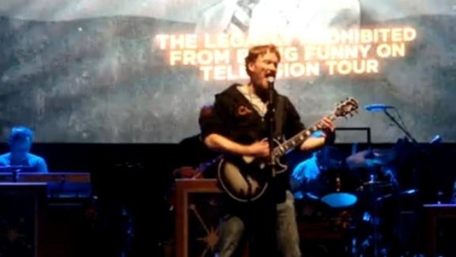 During the sound check before Tuesday night's inaugural performance of his 