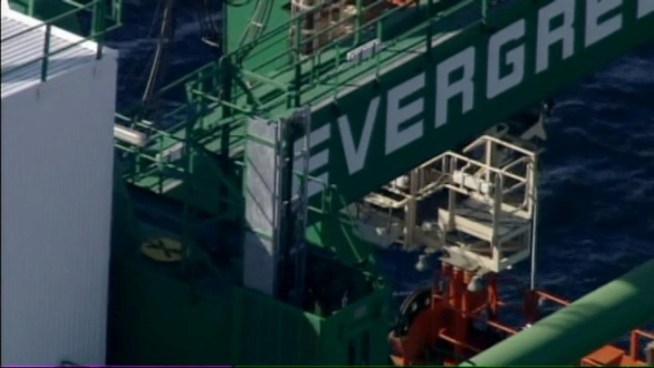 A man doing maintenance work on a trolley cable at the Port of Oakland Wednesday morning somehow got caught in a piece of crane equipment and suffered 