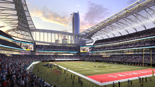 A crucial series of City Council votes on Farmers Field, the proposed $1.1 billion downtown football stadium, was set to occur Friday. Tim Leiweke, CEO of the AEG, which has brought the deal, said it was a signal to the NFL that Los Angeles is ready for a pro team. Patrick Healy reports for the NBC4 News at Noon on Sept. 28, 2012.