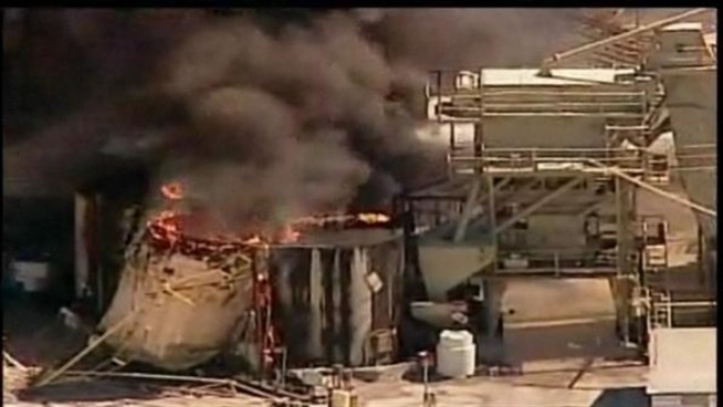 A fire in Redwood City caught the attention of much of the peninsula Monday.