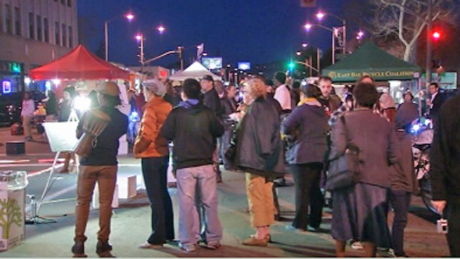 The crowds were big for Oakland's First Friday Art Festival. And as Jean Elle reports many said they came in response to a deadly shooting that happened one month ago.