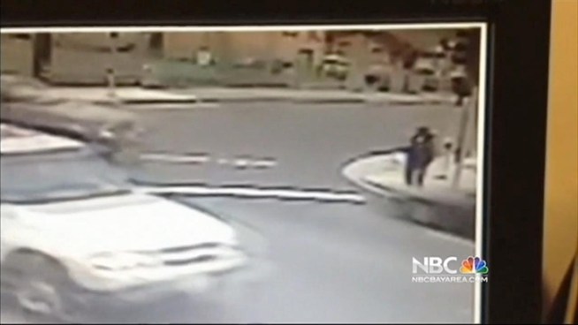 A woman in a stolen Jeep was killed Monday about 11:30 a.m. in the 3600 block of Foothill Boulevard in Oakland. The Jeep owner told NBC Bay Area off camera confirmed his vehicle had been taken by a woman he had spotted in the neighborhood. Terry McSweeney reports.