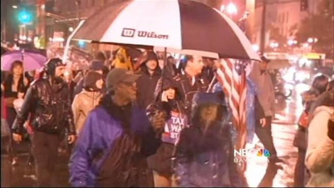 Protesters at the Occupy Oakland encampment are staying put tonight, despite orders to pack up and leave.