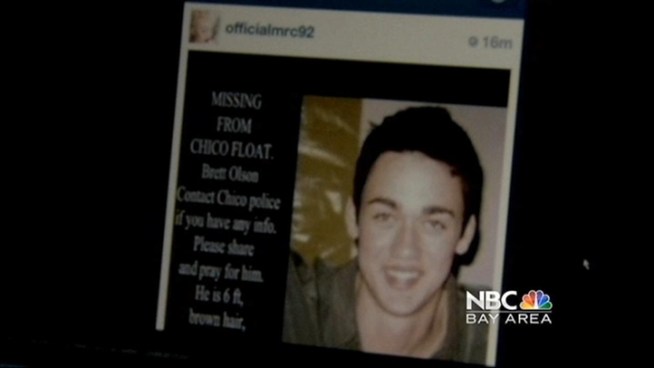 Brett Olson, 20 year old from Lafayette, disappeared after a Labor Day weekend with friends on the Sacramento River. He is a student at Cal Poly, who was last seen around 4 p.m. Sunday on a stretch of the river dubbed Beer Can Beach, south of Chico. Friends are looking for him, and using social media as a key tool in the search. George Kiriyama reports.