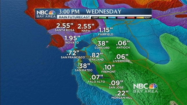 Its now looking like we'll start the work week with a mostly dry start under increasing clouds later Monday temperatures should be mainly in the mid 50s to mid 60s.  Winds will begin to increase later in the evening but showers should stay well to the north until we move into Monday night.

We should see rain increasing over the North Bay as winds begin to turn gusty near the coastline and hills.  Winds should be in the 15-30 mph range as most of the substantial rain falls north of the Golden Gate.  Lesser rain totals are likely around the South Bay as the Santa Cruz mountains see 1-2 inches of rain while totals of .25 to .50 falls in the inland valleys.

By this point rain totals in the North Bay should be in the 2-3 inch range while areas south of San Francisco are still lagging behind.  As the front slowly passes south we will see rain increasing early Wednesday before turning showery by late afternoon/evening.  The models suggest rain will lift north and stall out again in the North Bay, an item that will need to be watched for localized runoff issues.

Midweek Impact Totals:
North Bay rain: 2-5
SF/Peninsula: 1.5-3
East Bay: 1-2
South Bay: 0.25-0.75
Santa Cruz Mtns: 2-5

Rain at times for late Thursday into Friday with much cooler air aloft settling in for the weekend.As the cooler air moves in we will see an increasingly unstable atmosphere, coupled with any sunny breaks will lead to convective showers that will likely contain hail and allow snow levels to drop locally down to near 2,000-2,500 ft.  Wind shear will also increase around this time which may support some stronger updrafts, we?ll keep an eye on this as it could allow for stronger thunderstorms to develop a slight risk for severe weather should the right set of circumstances develop, so stay tuned. More showers are expected for Sunday with highs staying in the low to mid 50s around the Bay Area.Several feet of snow should fall in the Sierra after a few inches of rain fall around the Bay Area during the next 7 days.  Given we're going into this pattern relatively dry, we should be able to absorb most of it, with a few exceptions during heavier rains especially in the North Bay.  We could see a significant recovery in rainfall and snowpack deficits in the next 7-10 day period.