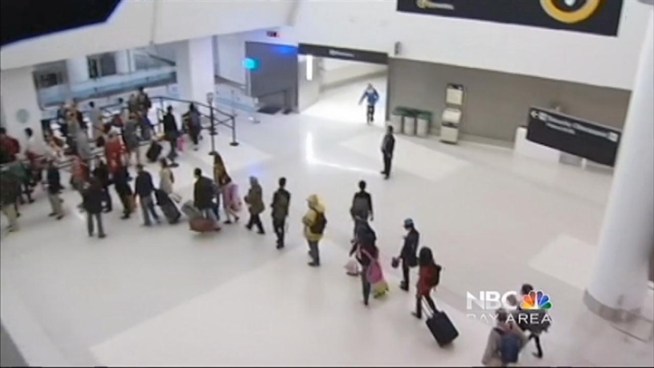 After a night of storms, the sun cleared and things were going smoothly at SFO on Wednesday the day before the busy Thanksgiving travel day. Christie Smith reports.
