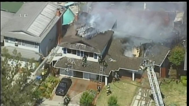 The San Jose Fire Department responded to a three-alarm fire in the 1900 block of Conifer Lane Wednesday.
