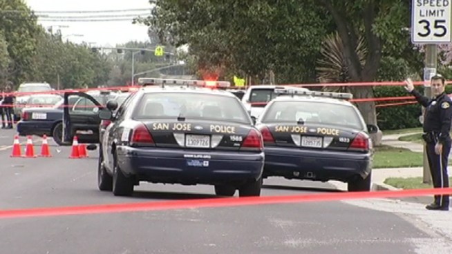 A high speed chase ended with gunfire on the streets of San Jose Saturday afternoon.