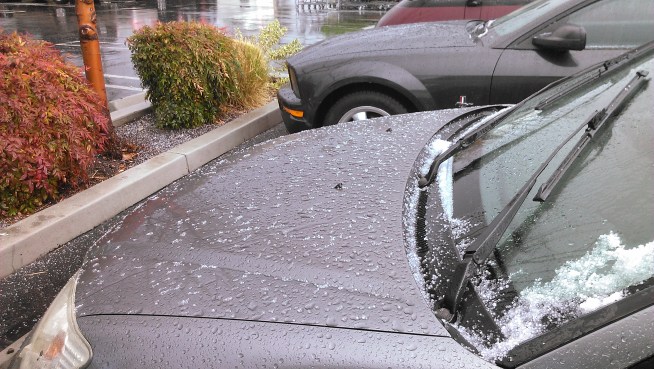 The California Highway Patrol is warning of black ice on Wednesday, and Bay Area residents spotted snow on Mount Hamilton and hail in San Jose's Willow Glen. Terry McSweeney reports.