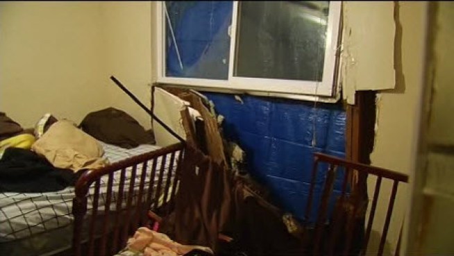Nala Juarez, a 2-year-old San Jose girl, was flung from her crib early Wednesday after a truck slammed into her apartment building, but her family said she is going to be OK. Arturo Santiago reports.