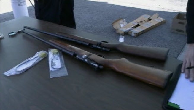 Peninsula fathers, Roger Lee and James Cook, wanted to do something against gun violence. So they helped spur a gun buy-back program in East Palo Alto on Feb. 23. George Kiriyama reports.