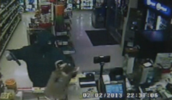 Residents of the quiet town of Los Altos are worried after five different armed robberies have taken place in the last five weeks. Surveillance cameras caught two different masked gunmen robbing the teller and walking out of the Bank of the West, while robbers also held up a Comerica Bank and a liquor store. George Kiriyama reports.