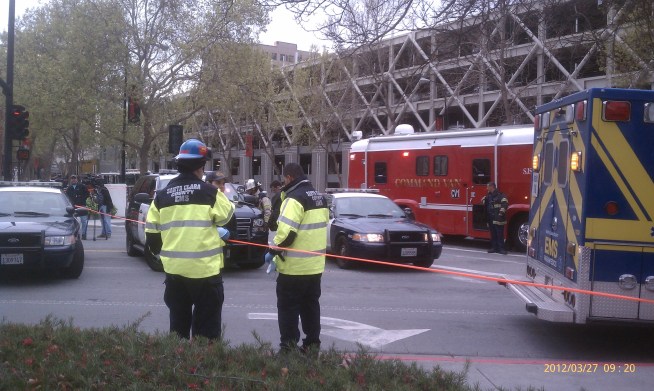 A little more than two hours after a package at the downtown San Jose post office caused workers to feel sick, the substance in question got the all clear.